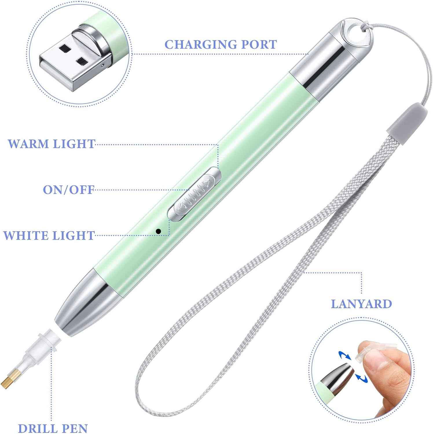 2Pcs LED Diamond Painting Drill Pen USB Rechargeable - TTpen