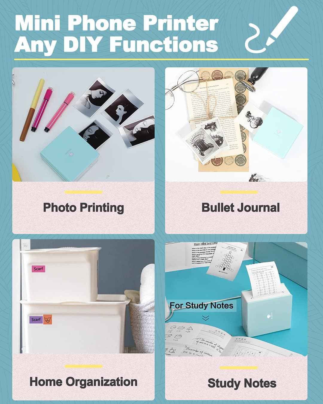 Phomemo M02 Label Maker Portable Thermal Printer with 3 Rolls Paper - TTpen