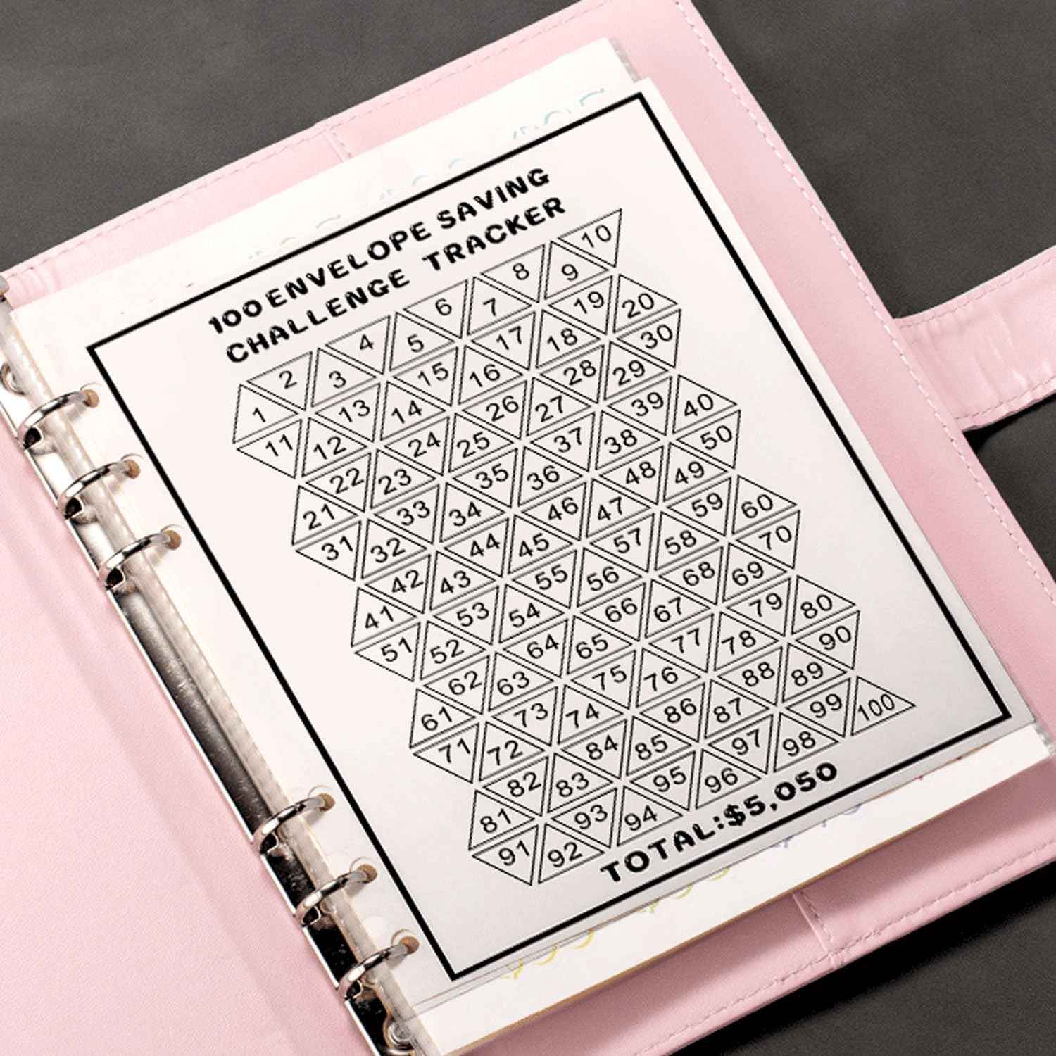 100 Day Challenge A5 Money Saving Budget Binder Black - TTpen