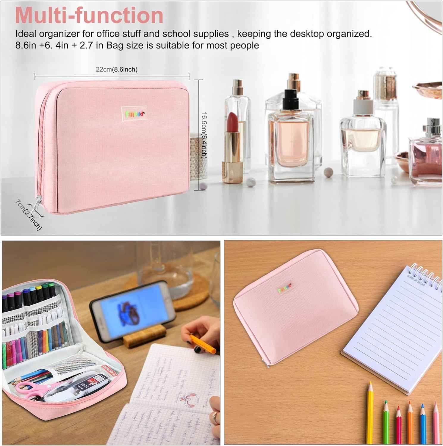AddFun Portable Pencil Bag,Large Pencil Case for Teen Boys Girls - TTpen