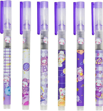 12PCS Astronaut Bear Spaceman Liquid Quick Dry Ink Rollerball Pens - TTpen