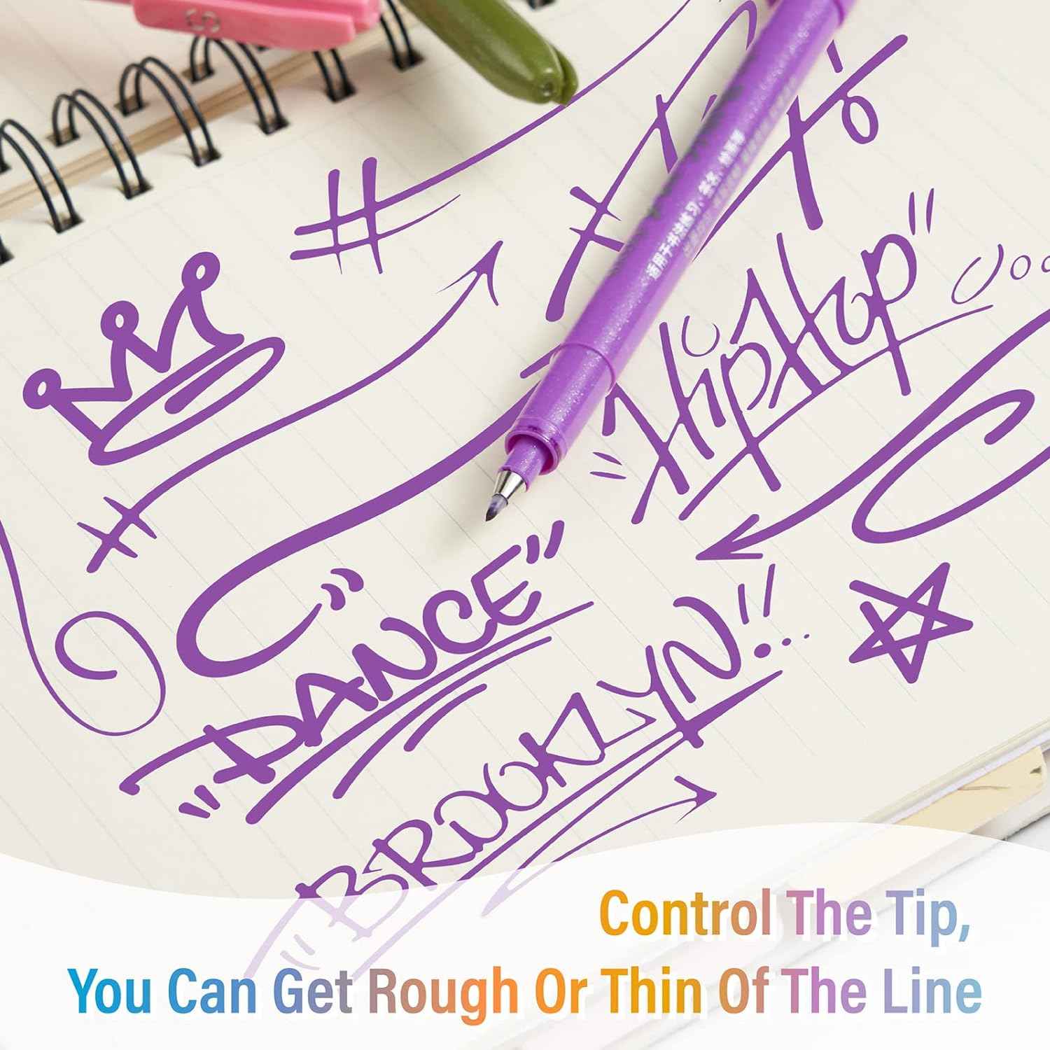 MAIKE Felt Tip Brush Calligraphy Pen 5 Colors - TTpen