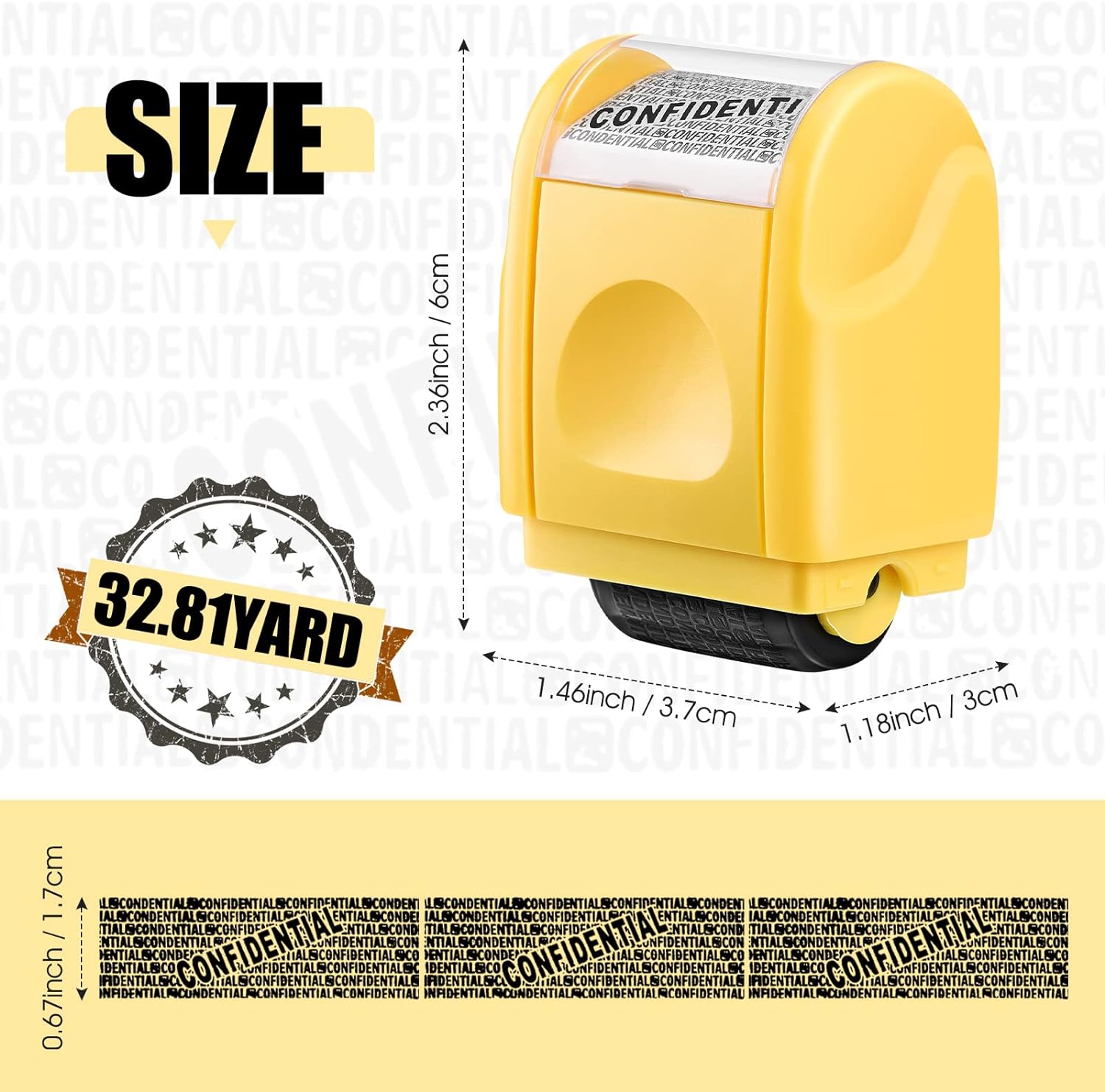 3 Pack Identity Protection Roller Stamps