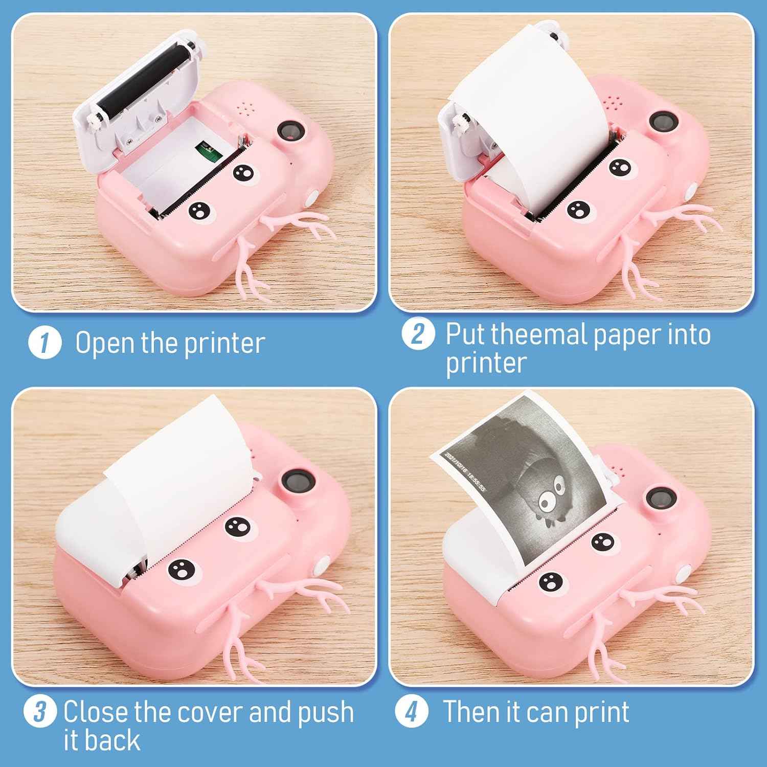 20 Rolls Instant Camera Thermal Print Paper for Kids 57 x 30mm - TTpen