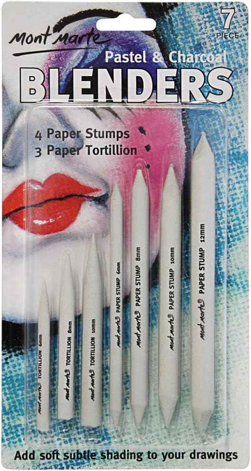 Mont Marte Pastel and Charcoal Blenders,7 Piece - TTpen