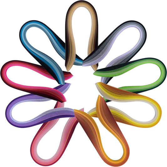 900 Paper Quilling Strips Set,36 Colors width 10mm Length 39cm - TTpen