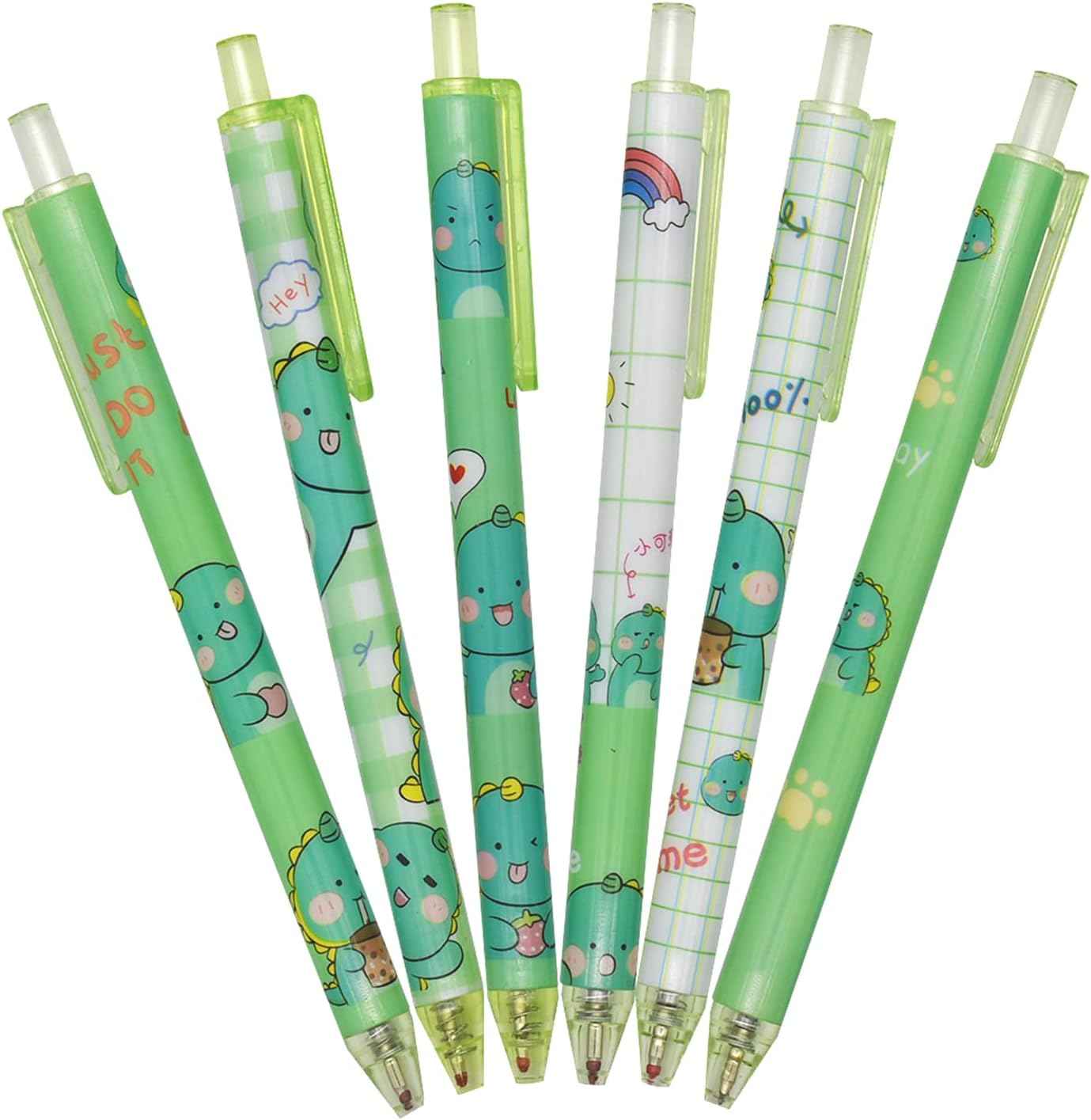 12PCS Cute Dinosaur Retractable Gel Pens For Kids School Supplies - TTpen