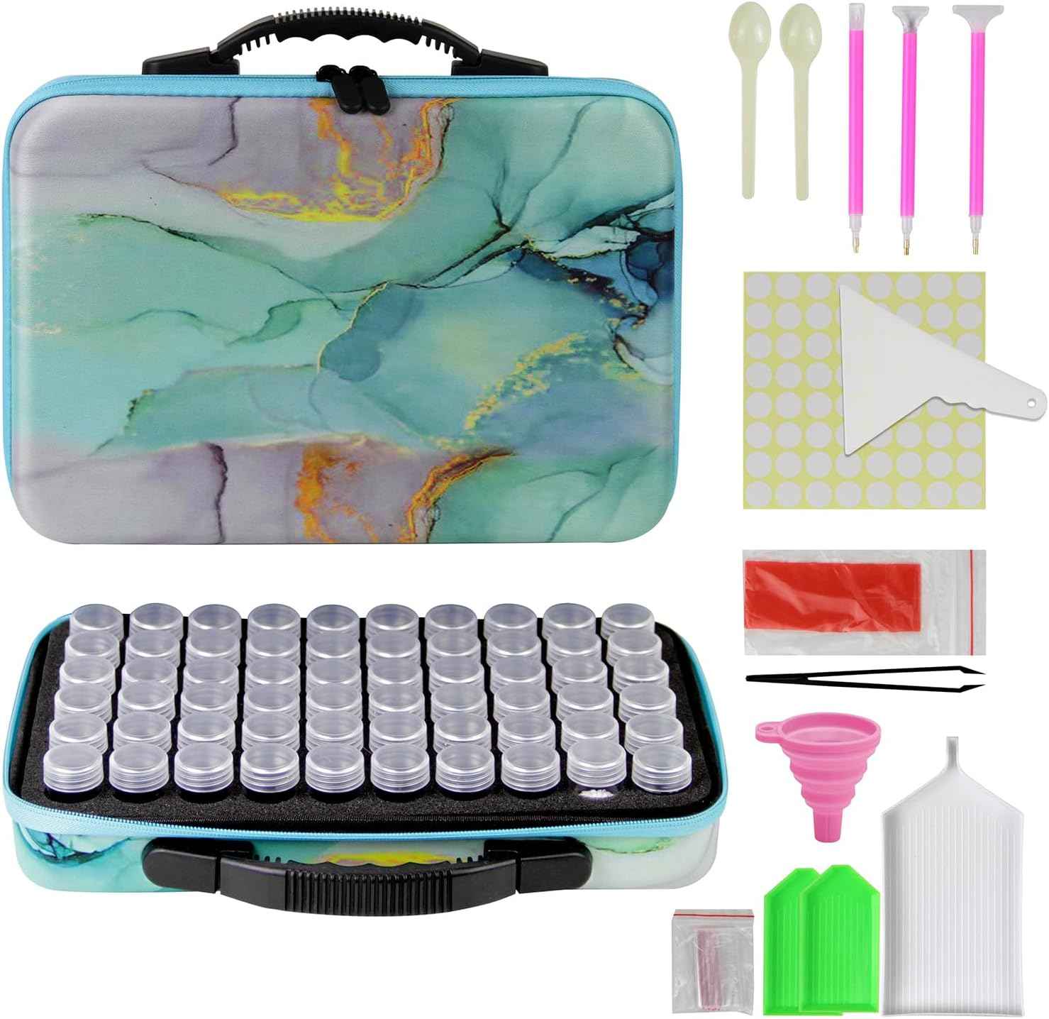 60 Slots Diamond Painting Storage Container,Accessory Kit with Tools - TTpen