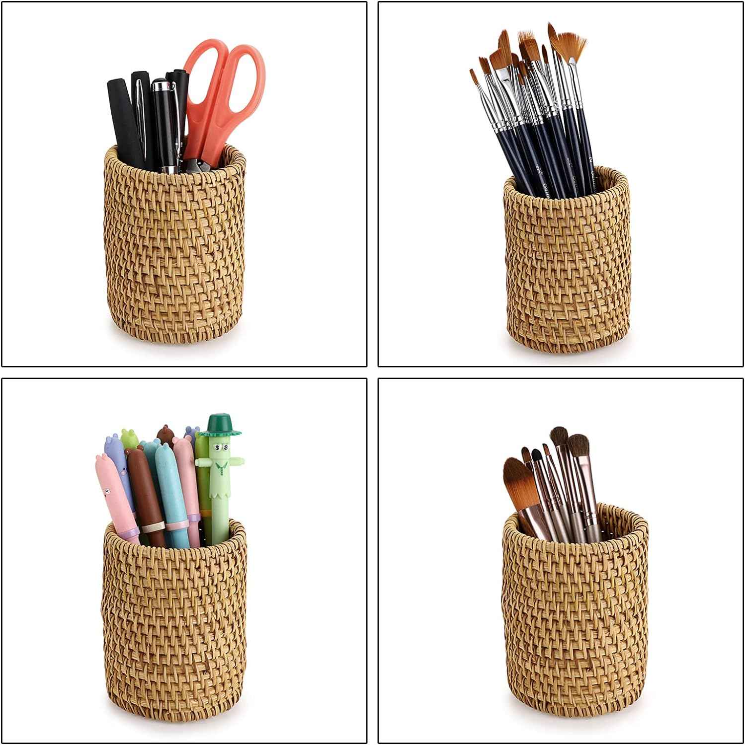 Rattan Pen Cup,Handmade Desk Pencil Holders - TTpen