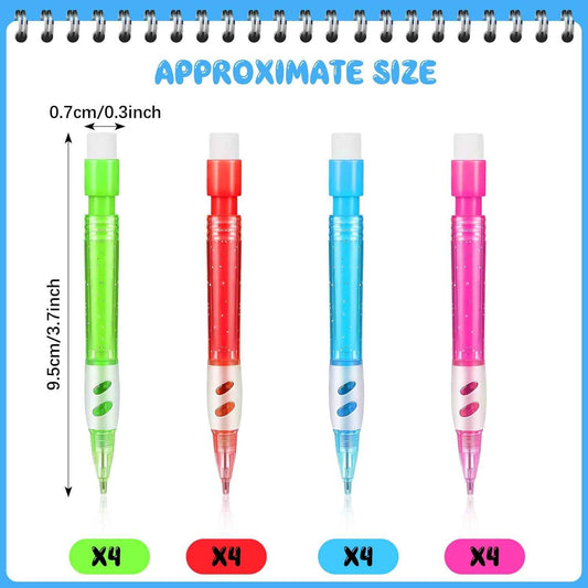 16pcs Mini Mechanical Pencils 0.7mm with Eraser - TTpen