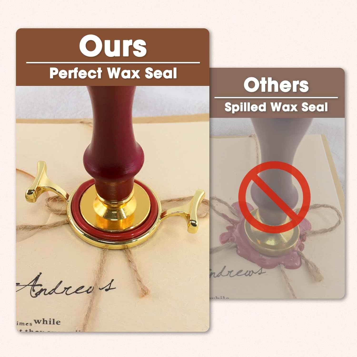 400pcs Wax Seal Kit with 2 Metal Wax Seal Mold - TTpen