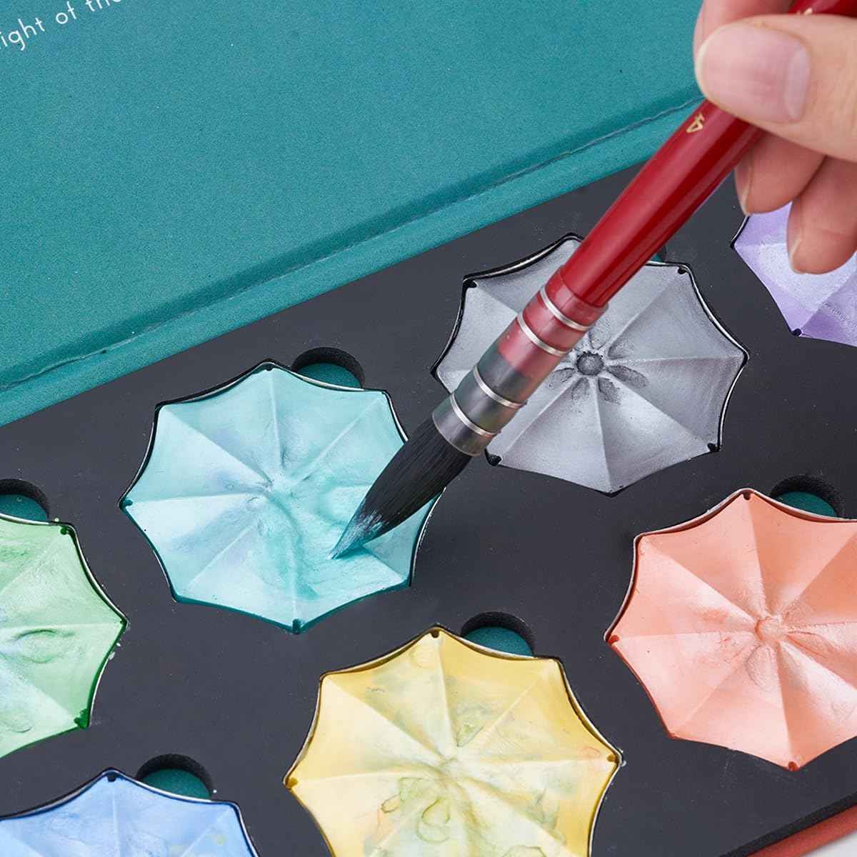 9PCS Watercolor Synthetic Squirrel Hair Paint Brushes Kit - TTpen