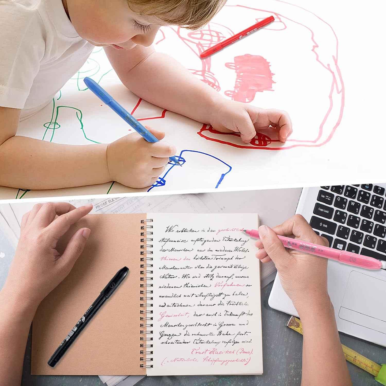 MAIKE Felt Tip Brush Calligraphy Pen 15 Colors - TTpen