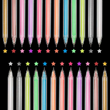 24Pcs Assorted Color Gel Ink Drawing Pens 0.5 mm - TTpen