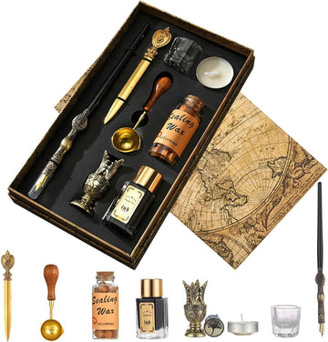 8pcs Dip Pen Ink Wax Seal Letter Opener Tool Calligraphy Gift Set - TTpen