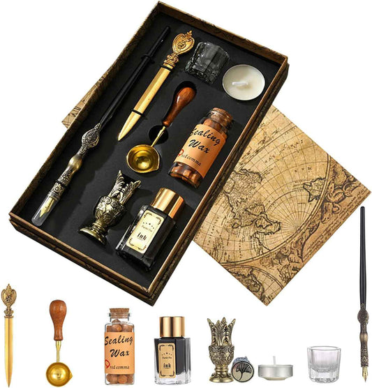 8pcs Dip Pen Ink Wax Seal Letter Opener Tool Calligraphy Gift Set - TTpen