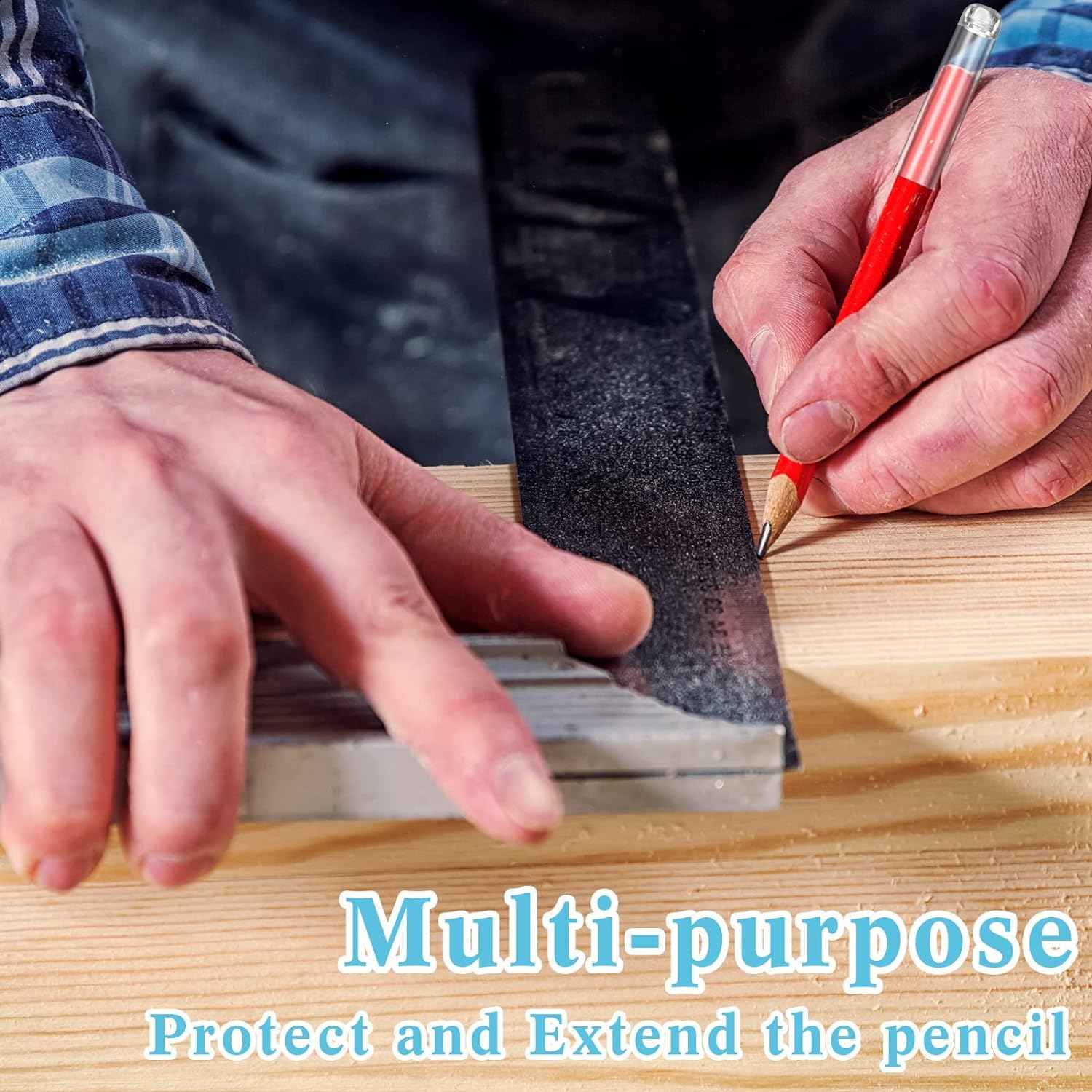 18Pcs Plastic Pencil Caps Tip Protector for Wooden Pencil Extender - TTpen