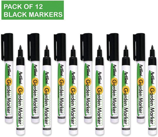 Artline Garden Markers, 0.8 mm , Black Ink , 12 Pack (EK-780)