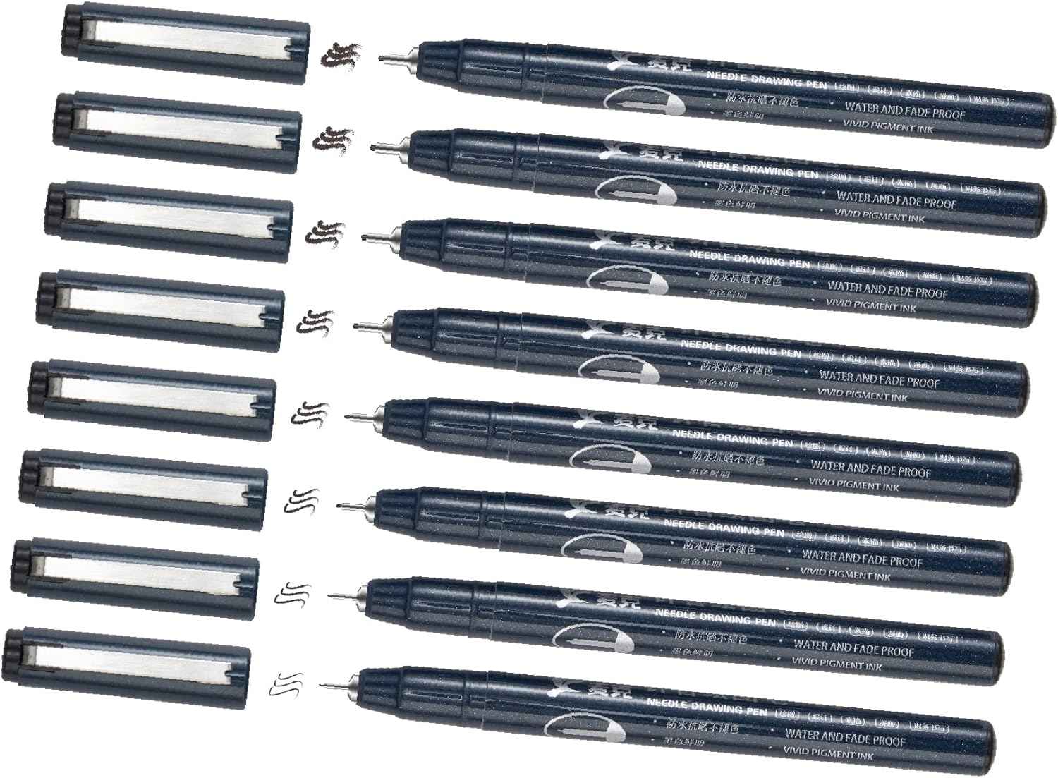 Maikedepot Micro-Line Pens 8 Size Fineliner Black Ink Drawing Pens - TTpen