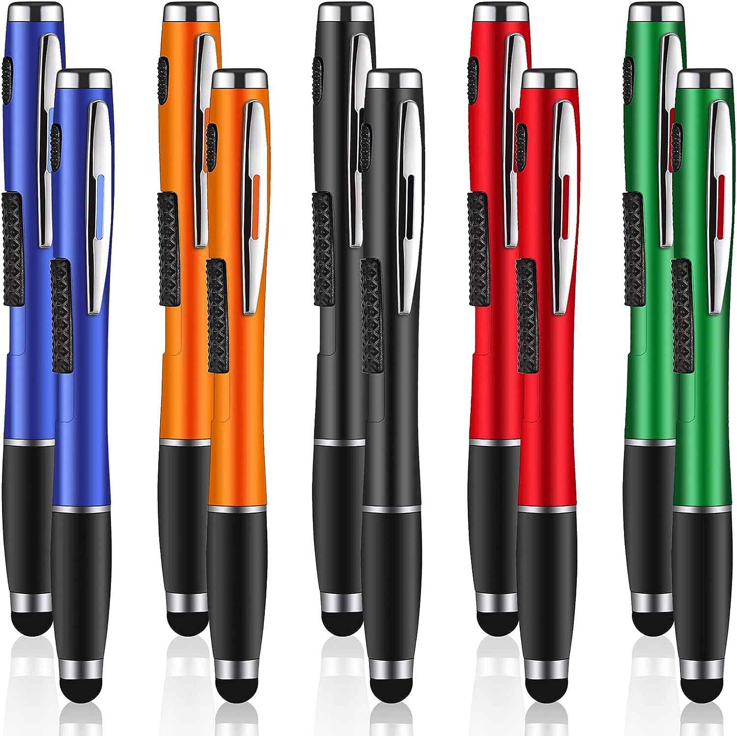 10PCS Stylus Pens with Light 2in1 Touch Screen Ballpoint Pens - TTpen