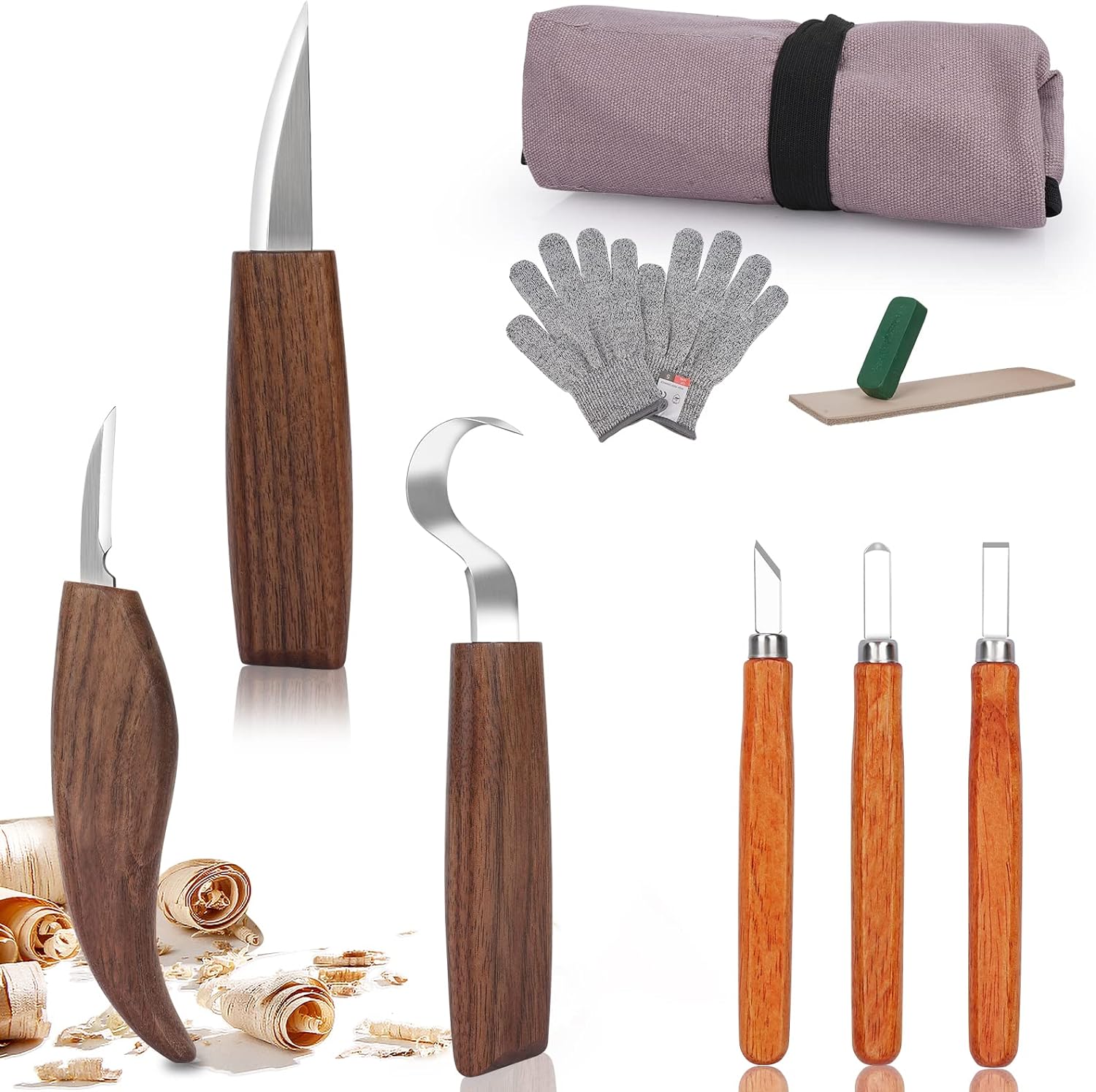 10in1 Whittling Wood Carving Knife Tool Kit