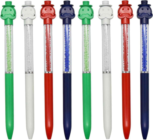 12PCS Fun Mustache Hat Ballpoint Pens Retractable Black Ink - TTpen