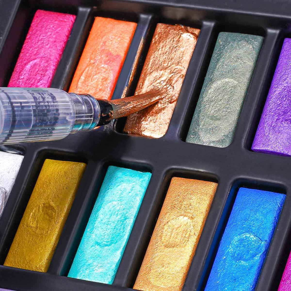 18 Color Metallic Watercolor Paint Set - TTpen