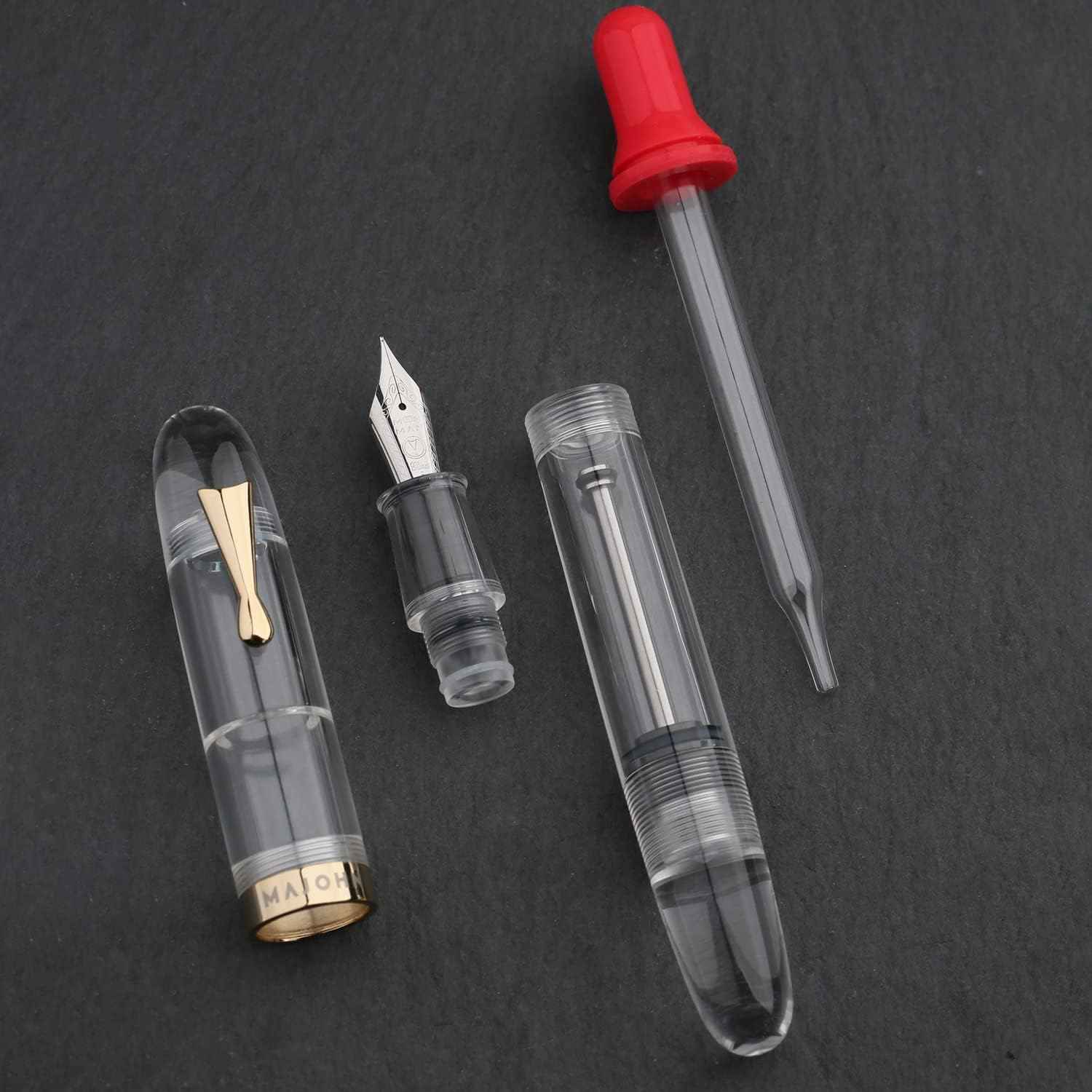 Majohn C4 Eyedropper Fountain Pen Transparent Acrylic with Box - TTpen