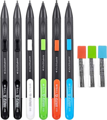 M&G 9Pcs Mechanical Pencils and 2B Black Lead Refills Set - TTpen