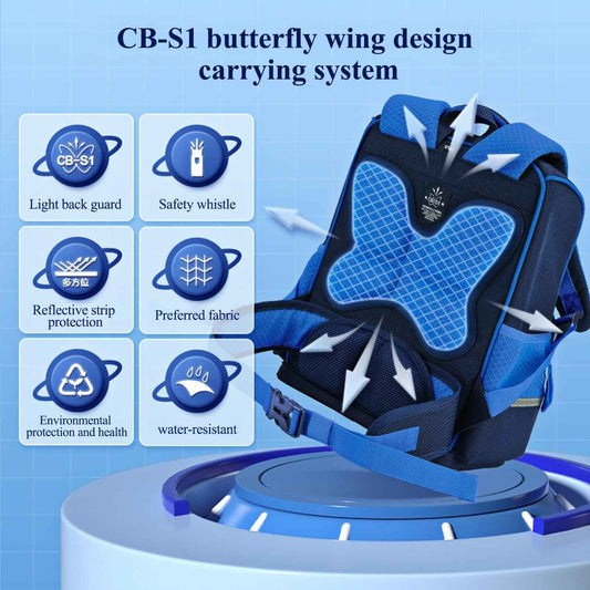 M&G Kids Large Capacity Blue Dinosaur Backpack Boys School Bag - TTpen