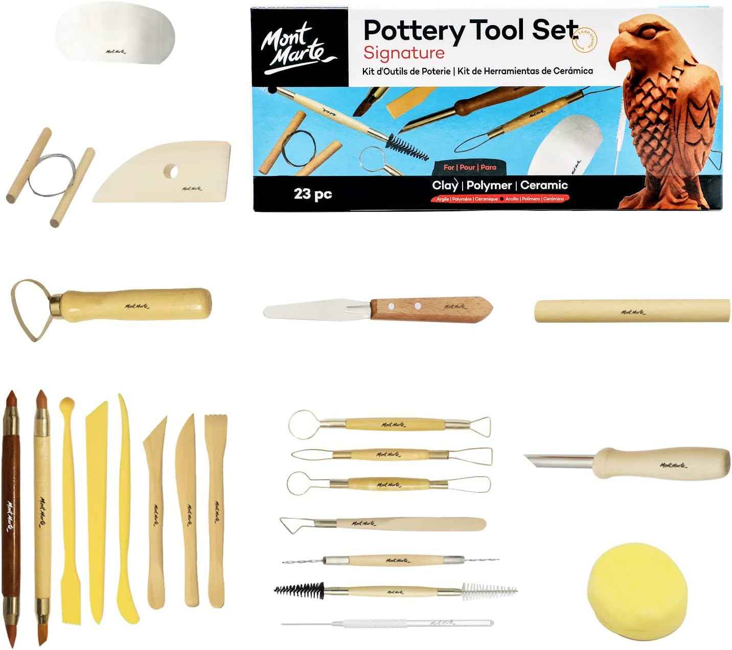 Mont Marte Pottery Tool Set Signature 23pc - TTpen