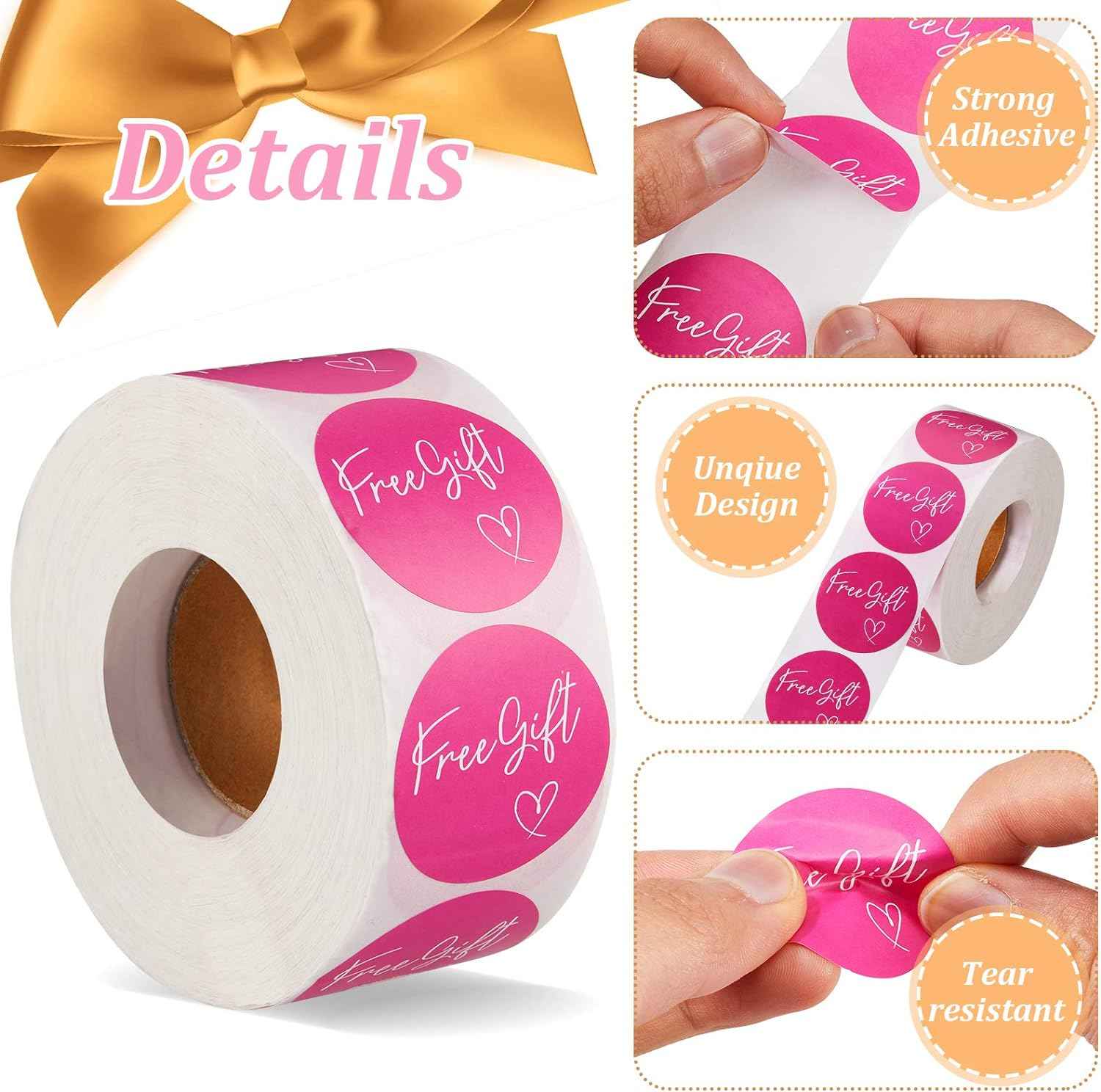 1000pcs Free Gift Self-Adhesive Stickers Labels,1.5 Inch - TTpen