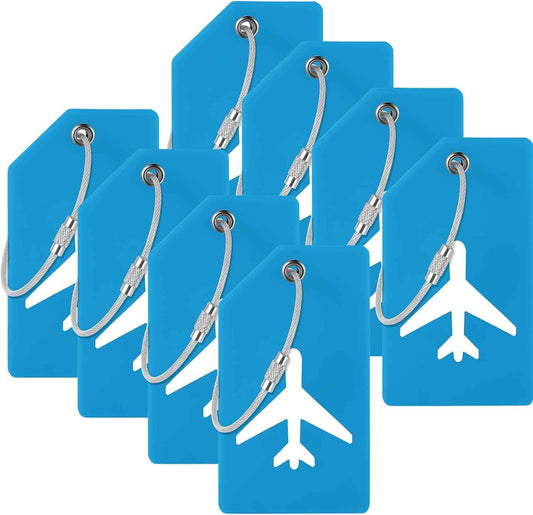 8Pcs Silicone Luggage Suitcases Tags for Travel Luggage Name Tags - TTpen