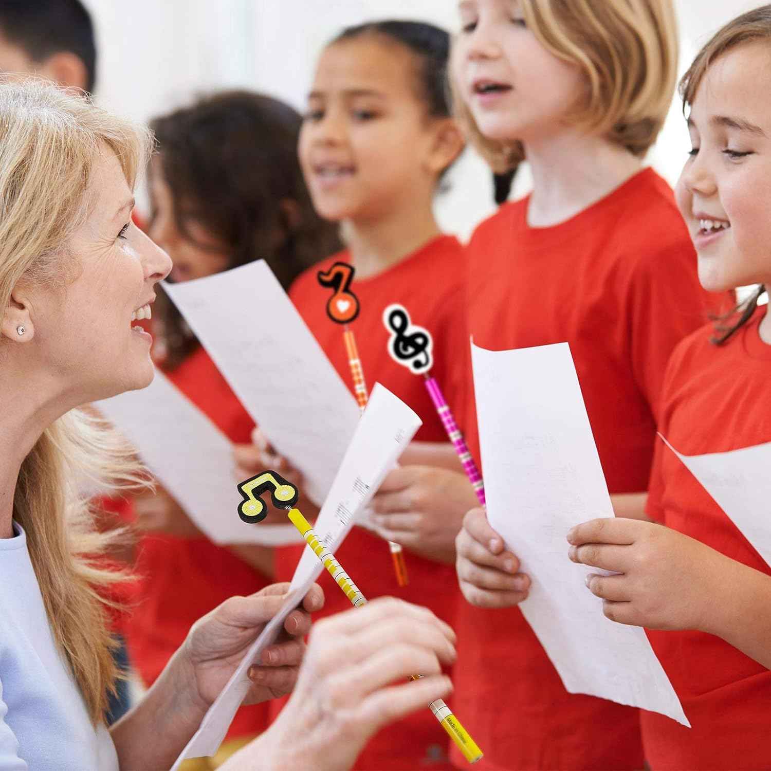 12 Pieces Music Notes Pencils Kids Wooden Pencils - TTpen