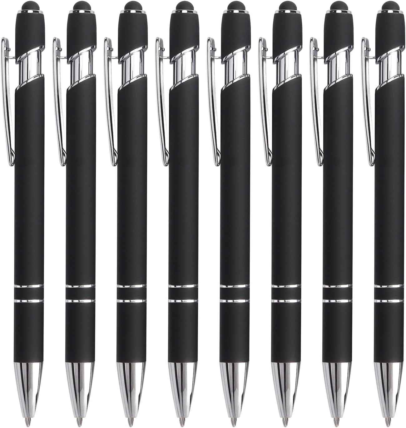 2-in-1 Stylus Retractable Ballpoint Pen with Stylus Tip,1.0mm Black Ink - TTpen