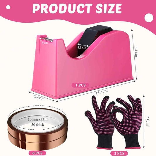 9Pcs Heat Sublimation Tape Dispenser Set with Gloves and Heat Tapes - TTpen