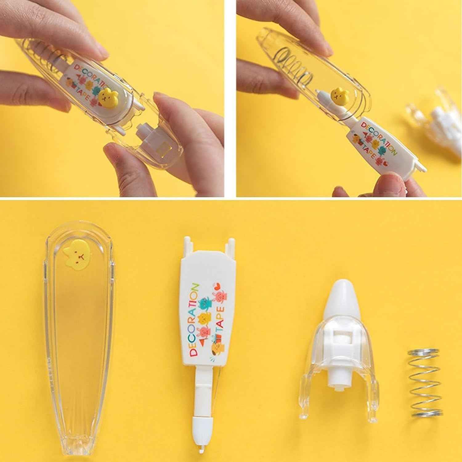 6Pcs DIY Cute Animals Decorative Pen Lace Pattern Correction Tape - TTpen