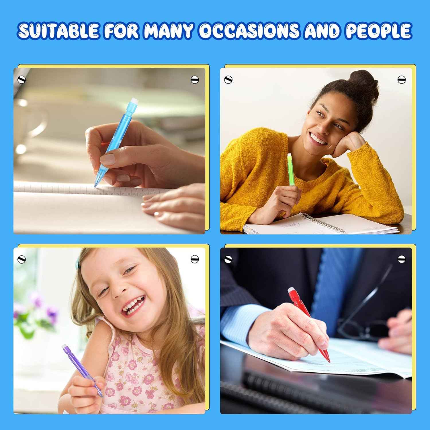 16pcs Mini Mechanical Pencils 0.7mm with Eraser - TTpen