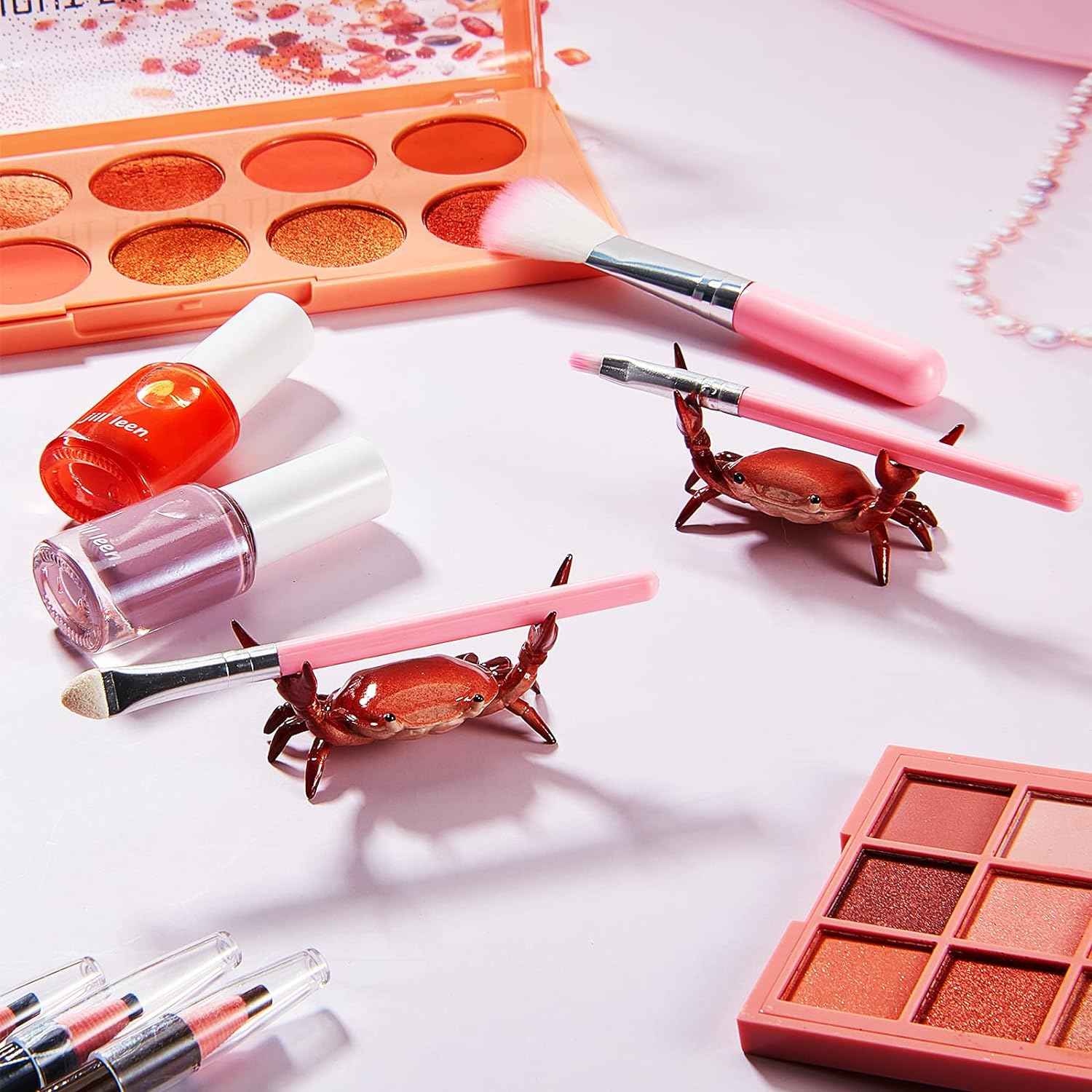 2Pcs Creative Cute Weightlifting Crab Pen Holder - TTpen