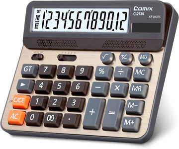 Comix C-2735 Desktop Calculator,Large Computer Keys,12 Digits Display - TTpen
