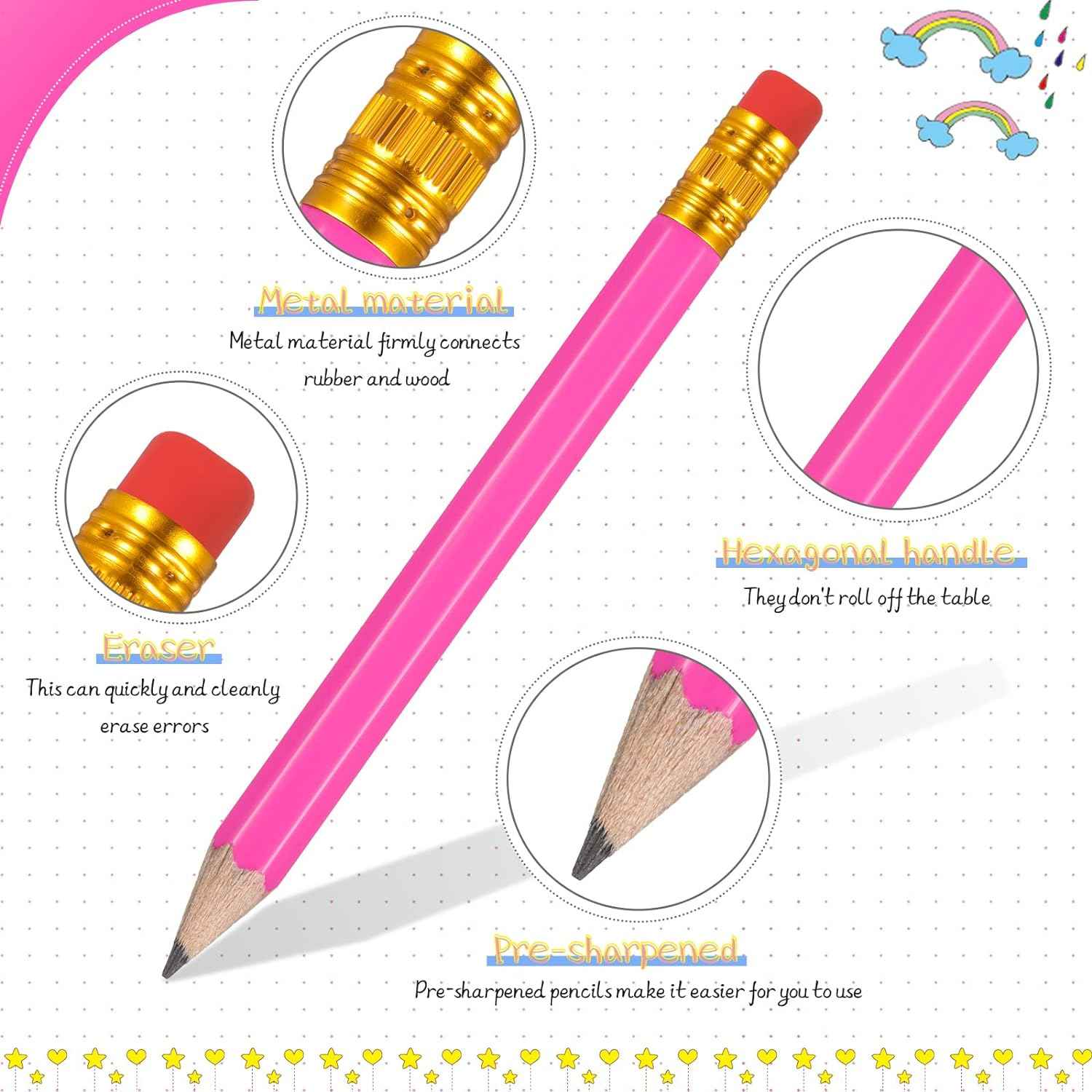 48 Pieces Golf Short Pencils with Eraser for Kids - TTpen