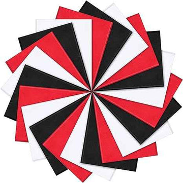 100 Sheets Tissue Wrapping Paper for DIY Crafts 35x50cm Black White Red - TTpen