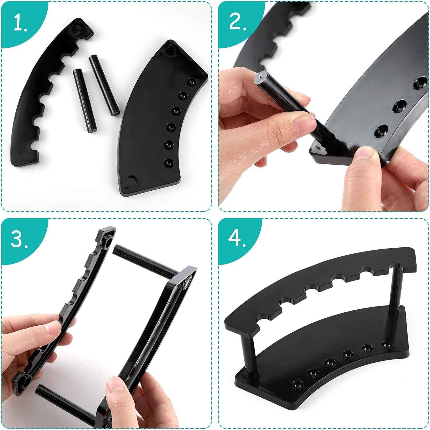 2pcs Plastic Pen Holder 6 Slot Pen Makeup Brush Rack Organizer - TTpen