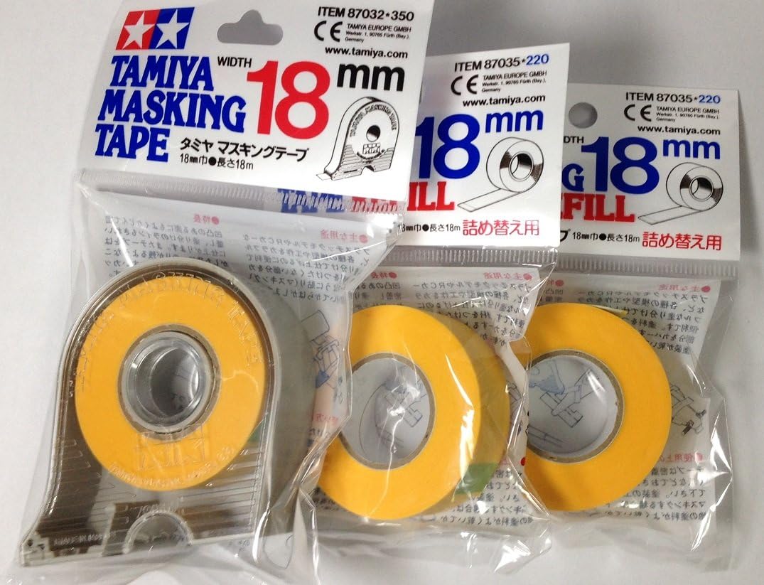 Tamiya 18mm Masking Tape with 2pcs Refills