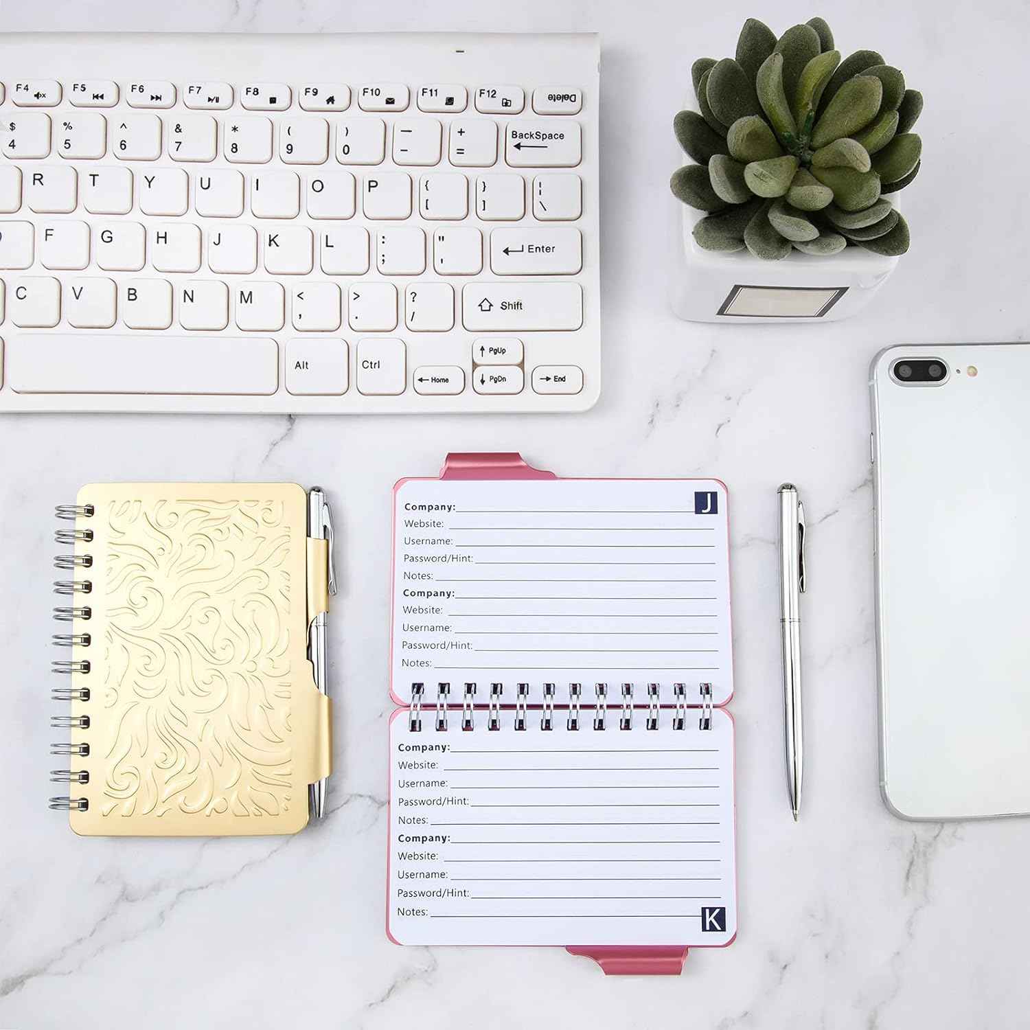 2Pcs Protable Notebook Elegant Mandala Password Book Keeper with Pen - TTpen