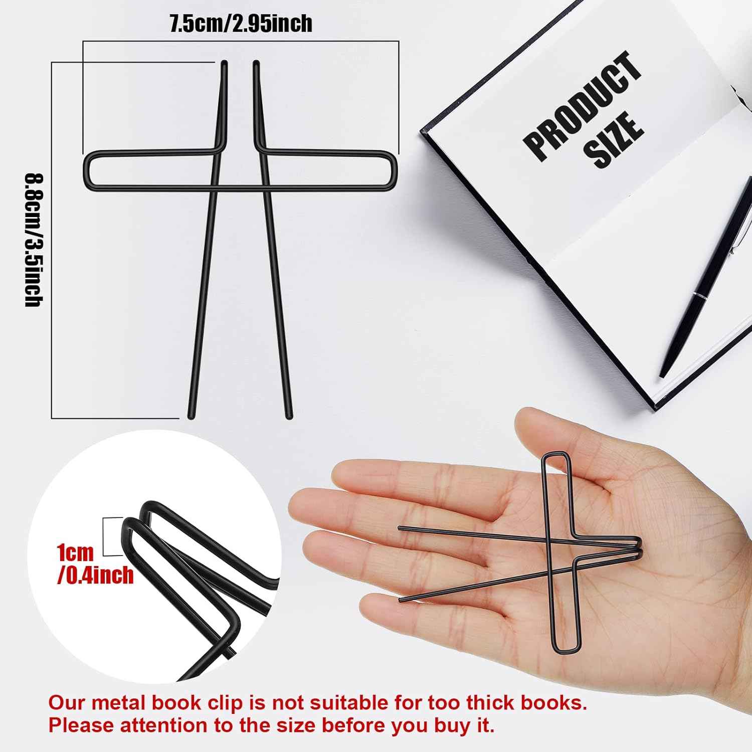 Music Book Metal Clip Book Page Holder for Reading 4 Colors - TTpen