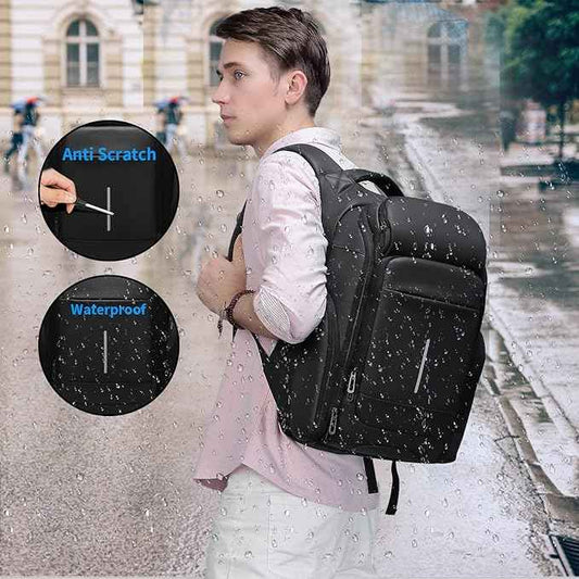 Eurcool Laptop Backpack for Men,15.6 inch Travel Business Anti-theft Black Bag - TTpen