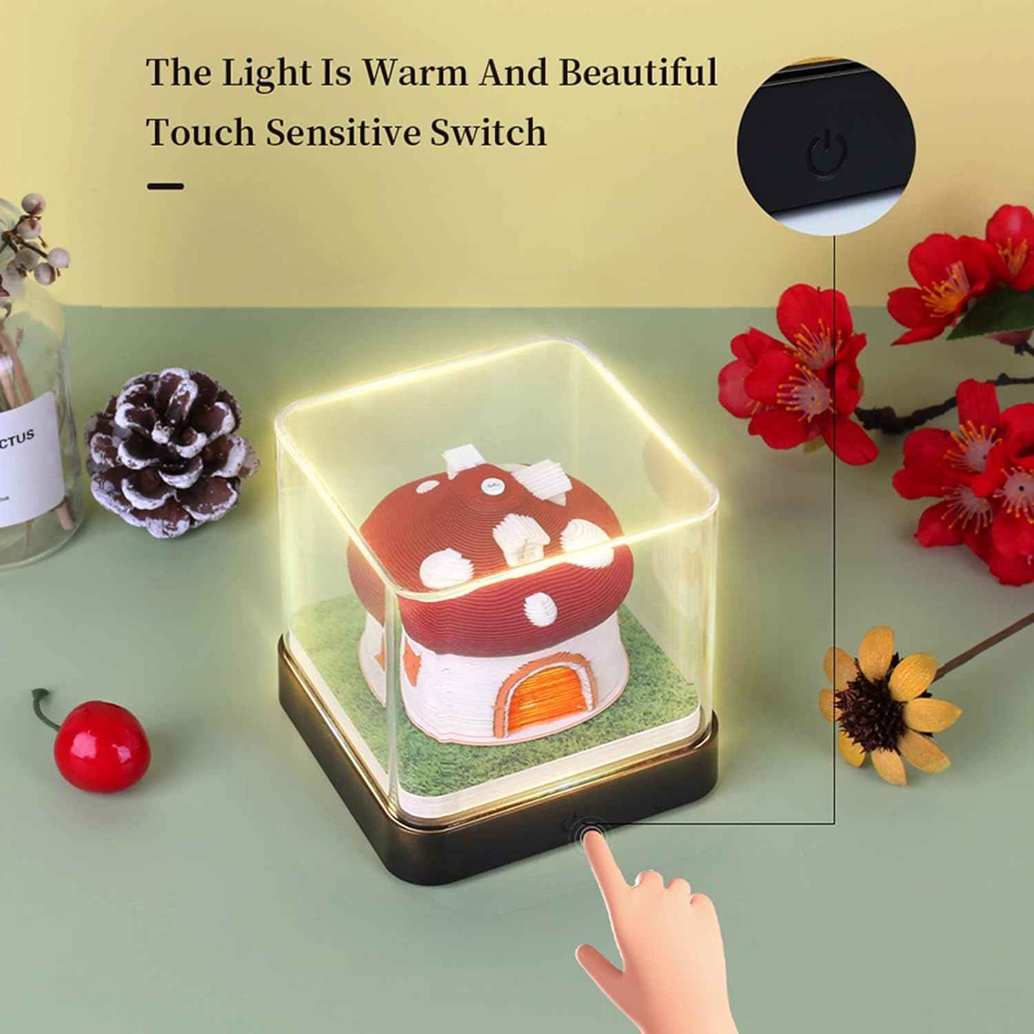 2024 Time Piece Mushroom Calendar Memo Pad with LED Lights - TTpen