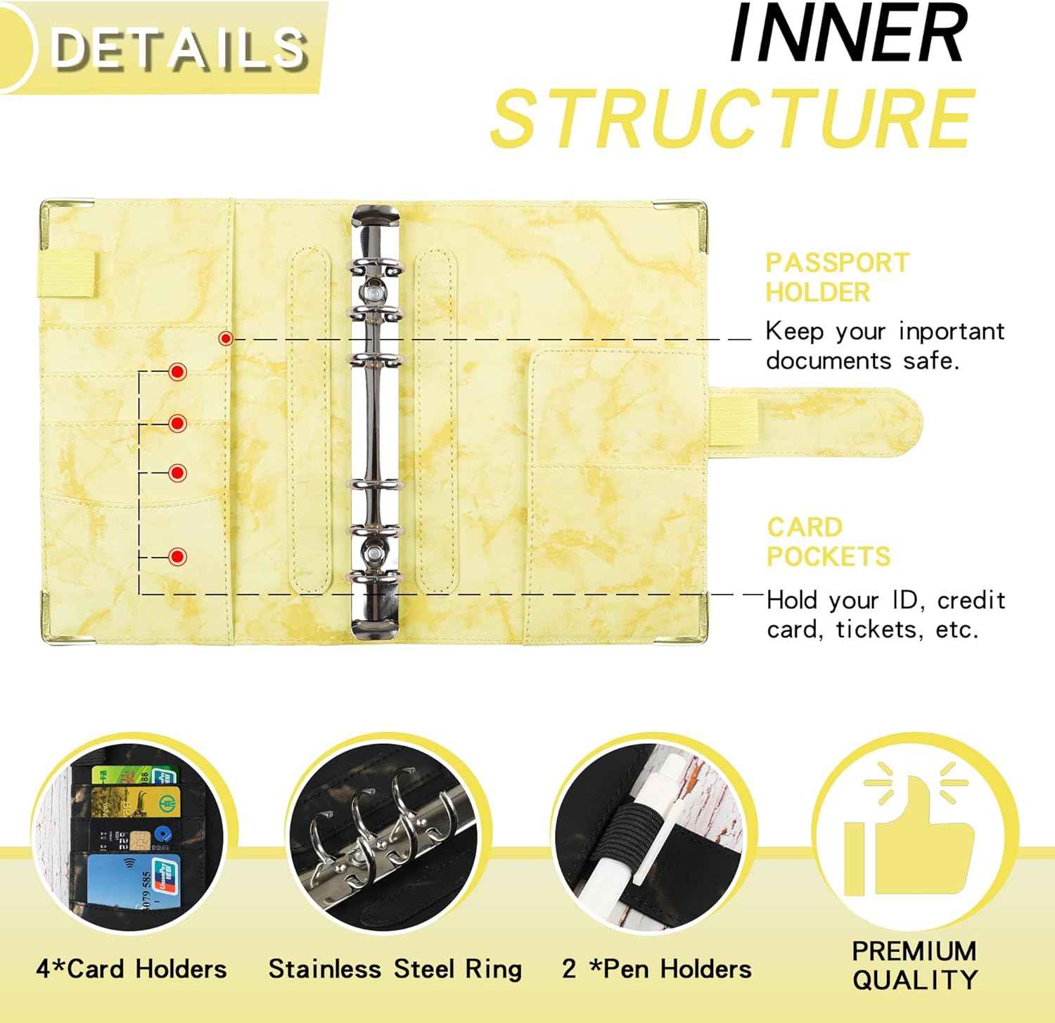 A6 Budget Binder with 12pcs Zipper Cash Envelopes Money Organizer - TTpen