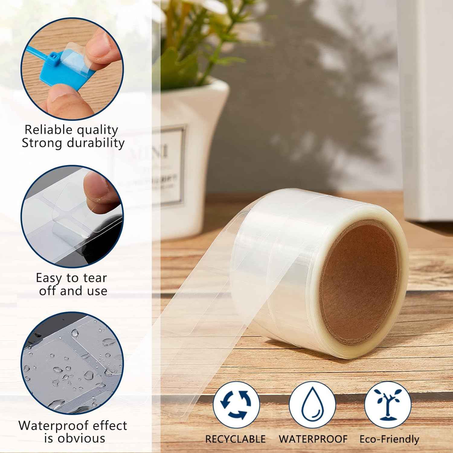 500pcs Label Protector 15x25mm for Protecting Barcodes Numbers Stickers - TTpen